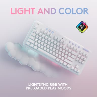 Logitech G715 Linear trådlöst tangentbord för gaming (vit)