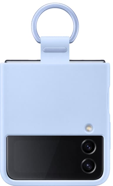 Samsung Galaxy Z Flip 4 fodral med ring (isblått)