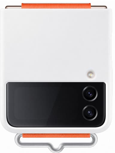 Samsung Galaxy Z Flip 4 fodral med rem (vitt)