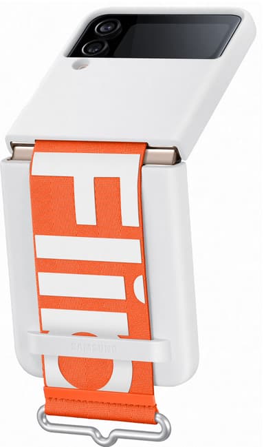 Samsung Galaxy Z Flip 4 fodral med rem (vitt)