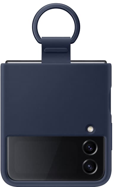 Samsung Galaxy Z Flip 4 fodral med ring (marinblått)