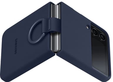 Samsung Galaxy Z Flip 4 fodral med ring (marinblått)