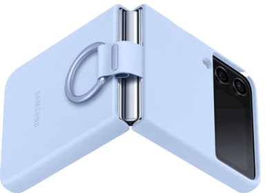 Samsung Galaxy Z Flip 4 fodral med ring (isblått)
