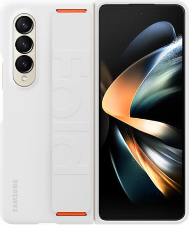 Samsung Galaxy Z Fold 4 fodral med telefongrepp (vitt)