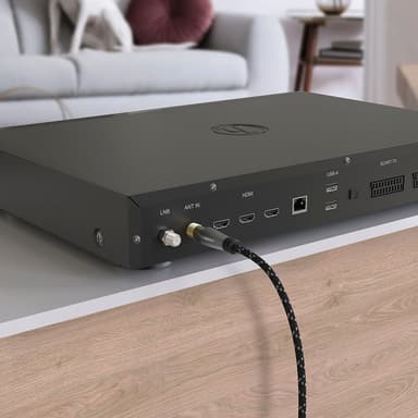 Hama 120dB antennkabel (svart/grå, 10m)