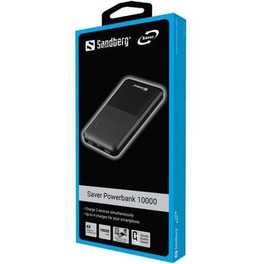 10.000 mAh Saver PowerBank, Black