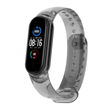 Klockband Svart Xiaomi Mi Band 3/Band 4/Band 5/Band 5 NFC/Band 6/Band