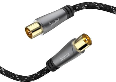 Hama 120dB antennkabel (svart/grå, 10m)