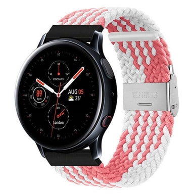 Armband Samsung Galaxy Watch Active 2 Flätat Elastiskt Armband Samsung Galaxy Watch Active 2 (44mm) - Rosa