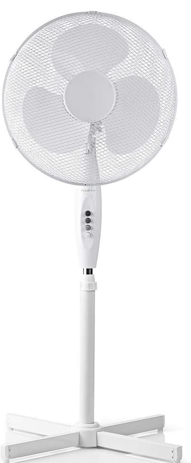 NEDIS Fjärrstyrd stativfläkt 40 cm diameter 3 hastigheter - Vit