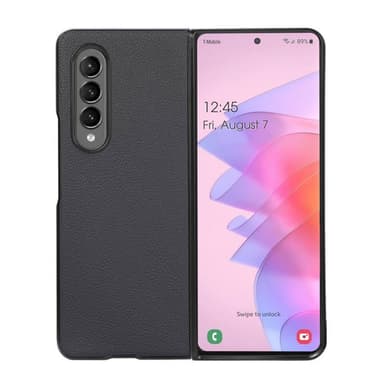 Läder skal Samsung Galaxy Z Fold 4 - Blå