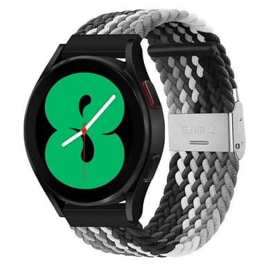 Flätat Elastiskt Armband Samsung Galaxy Watch 4 (40mm) - Svart/Vit