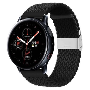 Flätat Elastiskt Armband Samsung Galaxy Watch Active 2 (44mm) - Svart