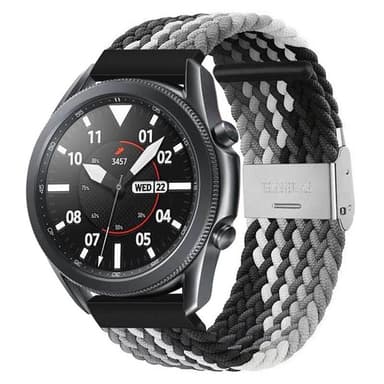 Flätat Elastiskt Armband Samsung Galaxy Watch 3 (41mm) - Svart/Vit