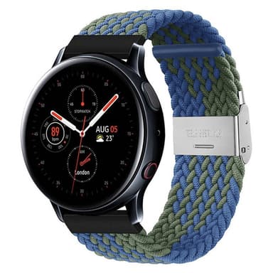 Flätat Elastiskt Armband Samsung Galaxy Watch Active 2 (44mm) - Blåg
