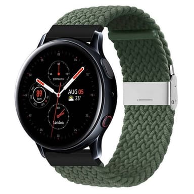 Flätat Elastiskt Armband Samsung Galaxy Watch Active 2 (44mm) - Army