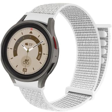 Nylon Armband No-Gap Samsung Galaxy Watch 5 Pro (45mm) - Summit White