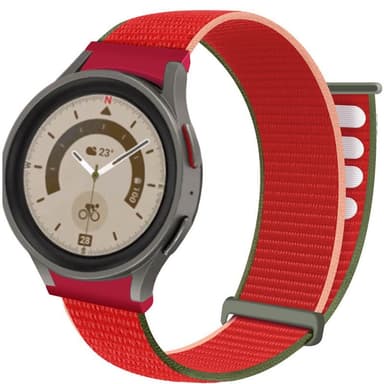Nylon Armband No-Gap Samsung Galaxy Watch 5 Pro (45mm) - Strawberry
