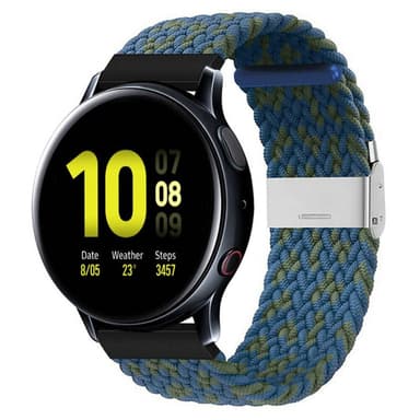 Flätat Elastiskt Armband Samsung Galaxy Watch Active 2 (40mm) - Blåg