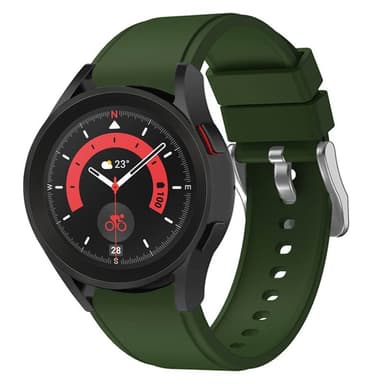 Silikon Armband No-Gap Samsung Galaxy Watch 5 Pro (45mm) - Mörkgrön