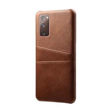 SKALO Samsung S20 FE PU-Läder Korthållare Skal - Brun