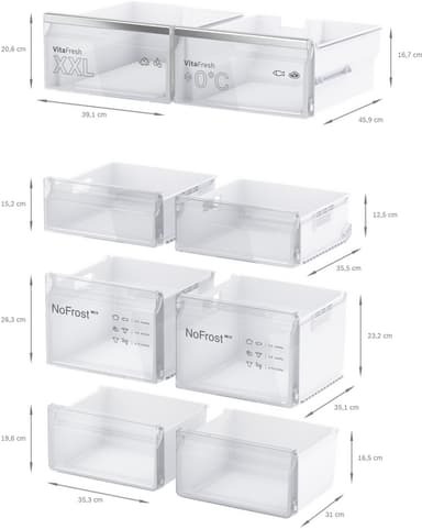 Bosch serie 4 French Door Kyl/Frys KFN96APEA (borstat stål)