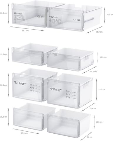 Bosch Serie 4 Fristående Kyl/Frys KFN96VPEA (rostfri)