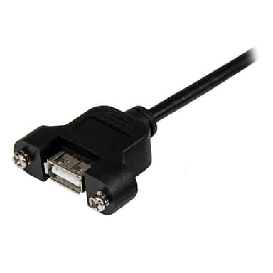 StarTech.com 30 cm panelmontering USB-kabel A till A - F/M, 0,3 m, USB