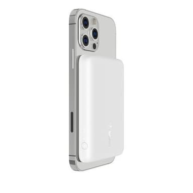 Belkin BPD002BTWH, 2500 mAh, Trådlös laddning, 5 W, Vit