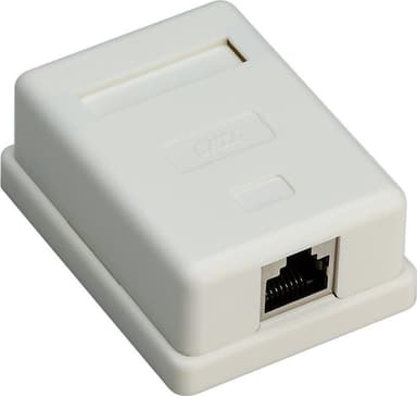 Goobay 1-port RJ45-kopplingsdosa, CAT 6, STP, vit