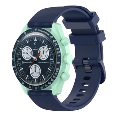 Klockarmband 20 mm Omega/Huawei/Samsung Galaxy Watch silikon Mörkblå