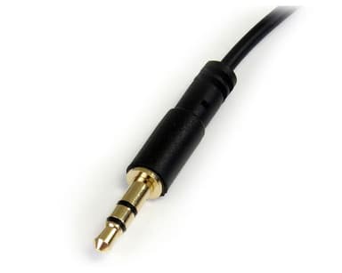 StarTech.com 30 cm Slim 3,5 mm till högervinklad stereoaudiokabel – M/
