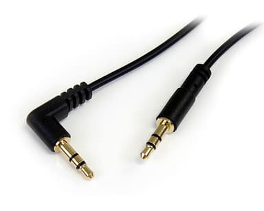 StarTech.com 30 cm Slim 3,5 mm till högervinklad stereoaudiokabel – M/