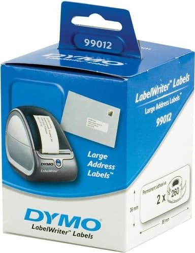 DYMO stora adressetiketter, vita 89x36mm / 24x260 st BULK (S0722390)