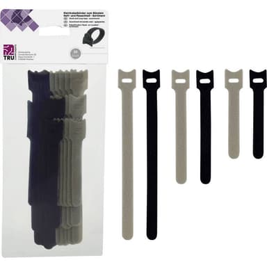 Kardborreband sortiment TRU COMPONENTS 30S014 30 st