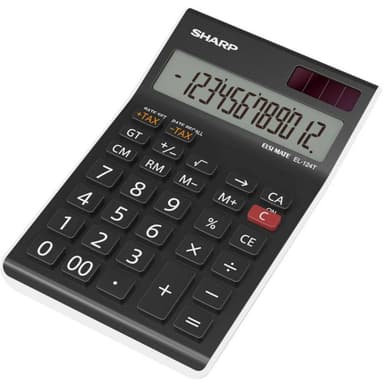 Sharp EL-124 TWH Bordsräknare Svart Display (ställen):