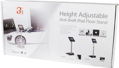epzi Lockable floor stand for iPad 2/3/4 / Air, silver/black