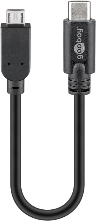Goobay USB 2.0 kabel USB-C™ till Micro-B, svart