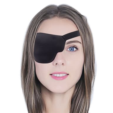 3D ögonmask för höger öga med justerbart spänne Svart