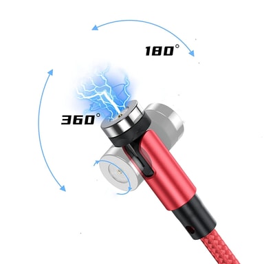 Magnetisk laddningskabel med Micro USB-kontakt Röd 1 m - Elgiganten