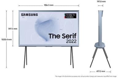 Samsung 43" The Serif LS01B 4K QLED Smart TV (2022/blå)