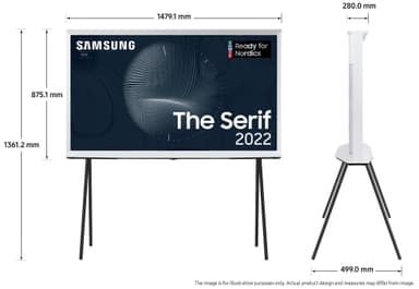 Samsung 65" The Serif LS01B 4K QLED TV (2022/vit)