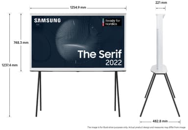 Samsung 55" The Serif LS01B 4K QLED Smart TV (2022/vit)