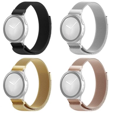 SKALO Milanese Loop till Samsung Watch Active2 44mm - Silver