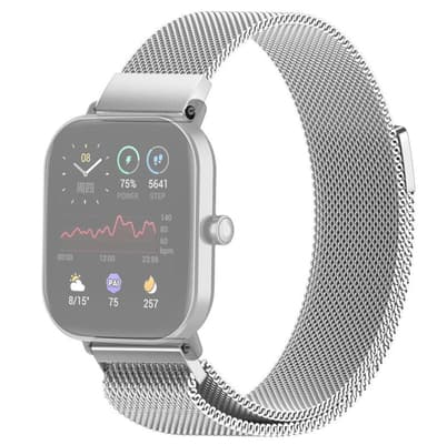SKALO Milanese Loop till Amazfit Bip/Bip U/Bip U Pro/Bip S - Silver