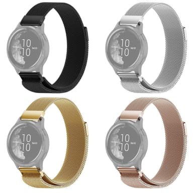 SKALO Milanese Loop till Garmin Venu - Svart