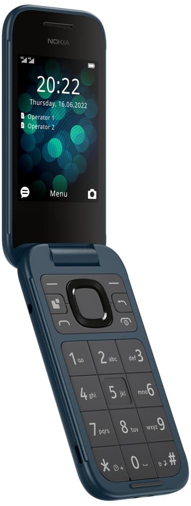 Nokia 2660 flipptelefon (blå)