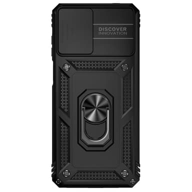 SKALO Motorola Moto G22 Armor Hybrid Metallring Kameraslider - Svart