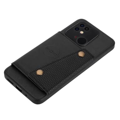 SKALO Xiaomi Redmi 10C PU Läder Skal med Plånbok - Svart