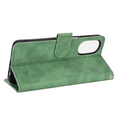 SKALO Motorola Moto G52 Matt PU-Läder Plånboksfodral - Grön
